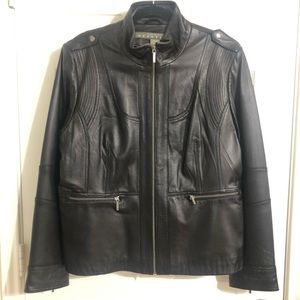 🛑✋🔥 SALE Kenneth Cole Reaction Leather Crop Moto Jacket